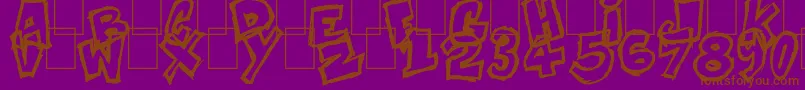 Komikoz Font – Brown Fonts on Purple Background