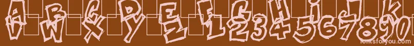Komikoz Font – Pink Fonts on Brown Background