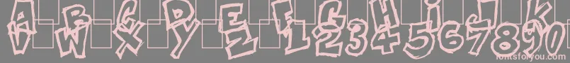 Komikoz Font – Pink Fonts on Gray Background