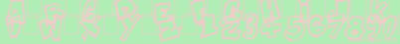Шрифт Komikoz – розовые шрифты на зелёном фоне