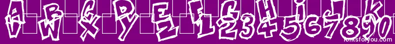 Komikoz Font – White Fonts on Purple Background