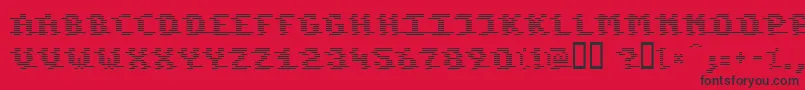 フォントKOMOD    – 赤い背景に黒い文字