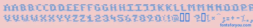 KOMOD    Font – Blue Fonts on Pink Background
