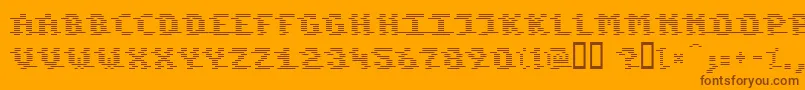 KOMOD    Font – Brown Fonts on Orange Background