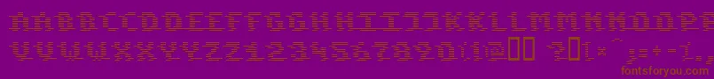 Шрифт KOMOD    – коричневые шрифты на фиолетовом фоне