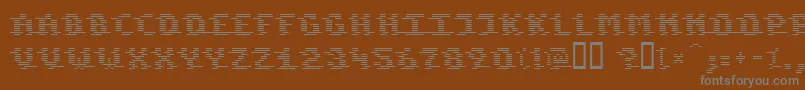 Шрифт KOMOD    – серые шрифты на коричневом фоне