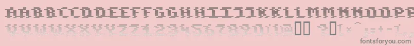 KOMOD    Font – Gray Fonts on Pink Background