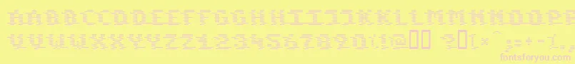 KOMOD    Font – Pink Fonts on Yellow Background