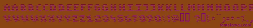 KOMOD    Font – Purple Fonts on Brown Background