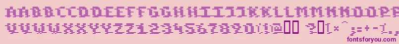 KOMOD    Font – Purple Fonts on Pink Background