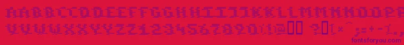 KOMOD    Font – Purple Fonts on Red Background