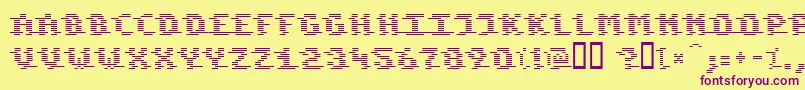 Шрифт KOMOD    – фиолетовые шрифты на жёлтом фоне