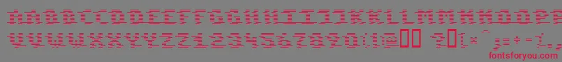 KOMOD    Font – Red Fonts on Gray Background