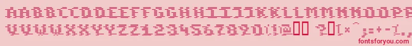 KOMOD    Font – Red Fonts on Pink Background
