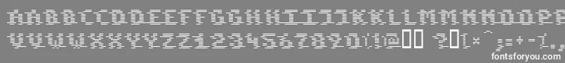 フォントKOMOD    – 灰色の背景に白い文字