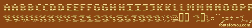KOMOD    Font – Yellow Fonts on Brown Background