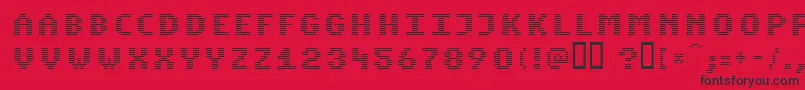 KOMON    Font – Black Fonts on Red Background