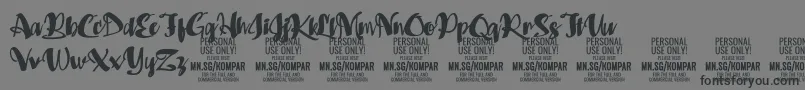 Kompar Black PERSONAL USE ONLY Font – Black Fonts on Gray Background