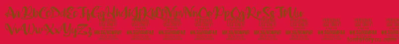 Kompar Bold PERSONAL USE ONLY Font – Brown Fonts on Red Background