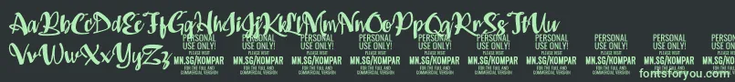 Police Kompar Bold PERSONAL USE ONLY – polices vertes sur fond noir