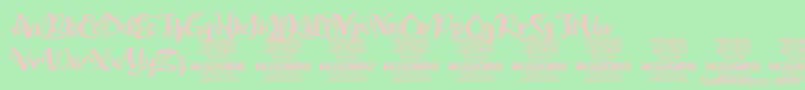 Kompar Bold PERSONAL USE ONLY Font – Pink Fonts on Green Background