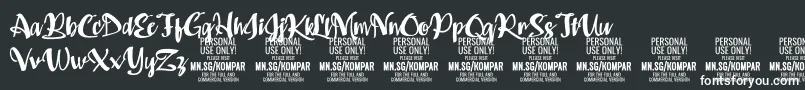 Kompar Bold PERSONAL USE ONLY-Schriftart – Weiße Schriften