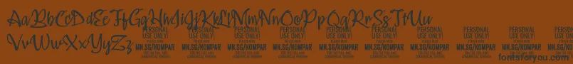 Kompar Light PERSONAL USE ONLY Font – Black Fonts on Brown Background