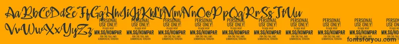 Kompar Medium PERSONAL USE ONLY Font – Black Fonts on Orange Background
