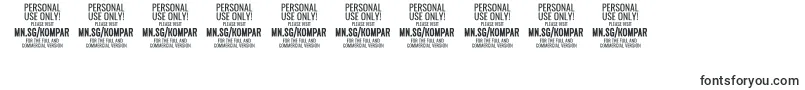 Czcionka Kompar Medium PERSONAL USE ONLY – czcionki dla cyfr i liczb