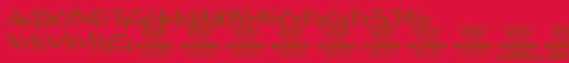 Kompar Medium PERSONAL USE ONLY Font – Brown Fonts on Red Background