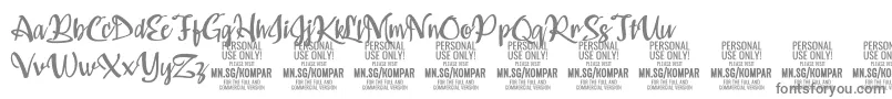 Kompar Medium PERSONAL USE ONLY Font – Gray Fonts on White Background