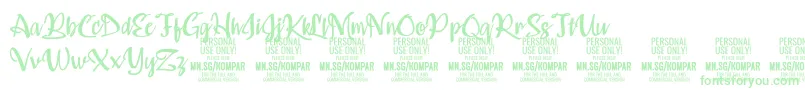 Kompar Medium PERSONAL USE ONLY-Schriftart – Grüne Schriften