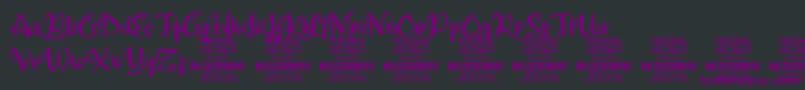 Kompar Medium PERSONAL USE ONLY Font – Purple Fonts on Black Background