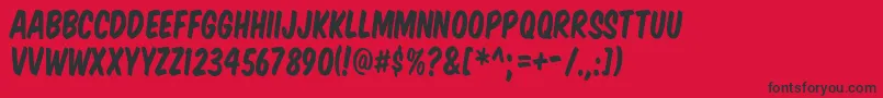 KOMTIT   Font – Black Fonts on Red Background