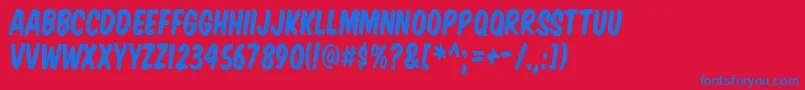 KOMTIT   Font – Blue Fonts on Red Background