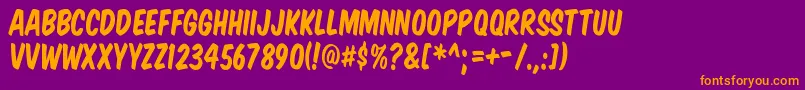 KOMTIT   Font – Orange Fonts on Purple Background