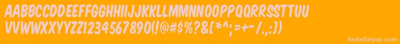 KOMTIT   Font – Pink Fonts on Orange Background