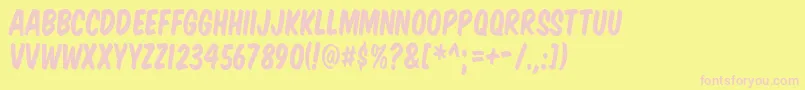 KOMTIT   Font – Pink Fonts on Yellow Background