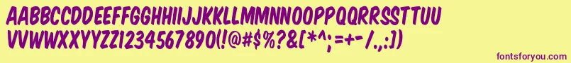 KOMTIT   Font – Purple Fonts on Yellow Background