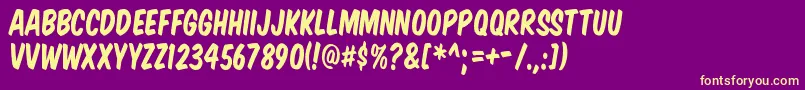 KOMTIT   Font – Yellow Fonts on Purple Background