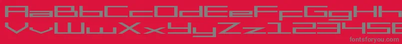 フォントSfSquareHeadExtended – 赤い背景に灰色の文字