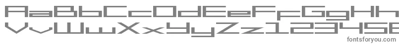 フォントSfSquareHeadExtended – 白い背景に灰色の文字