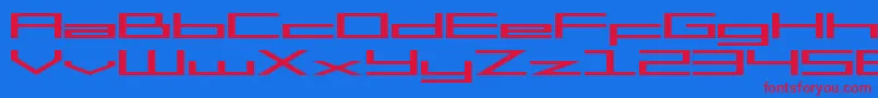 SfSquareHeadExtended Font – Red Fonts on Blue Background