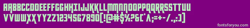 kondor Font – Green Fonts on Purple Background