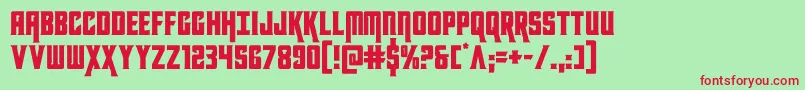 kondor Font – Red Fonts on Green Background