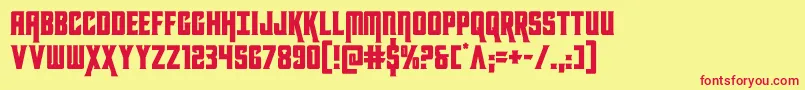 kondor Font – Red Fonts on Yellow Background