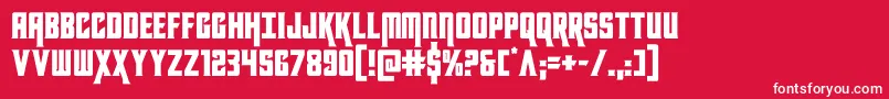 kondor Font – White Fonts on Red Background