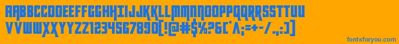 kondor Font – Blue Fonts on Orange Background