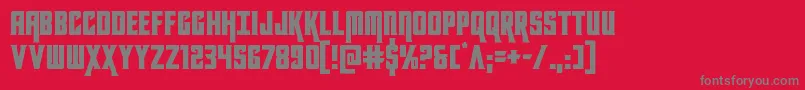 kondor Font – Gray Fonts on Red Background