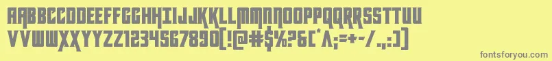 kondor Font – Gray Fonts on Yellow Background